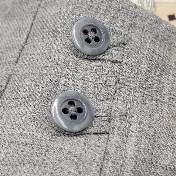 Elevenses Anthropologie Gray Heathered Pleated Wool Mini skirt Size 6 - Picture 8 of 11